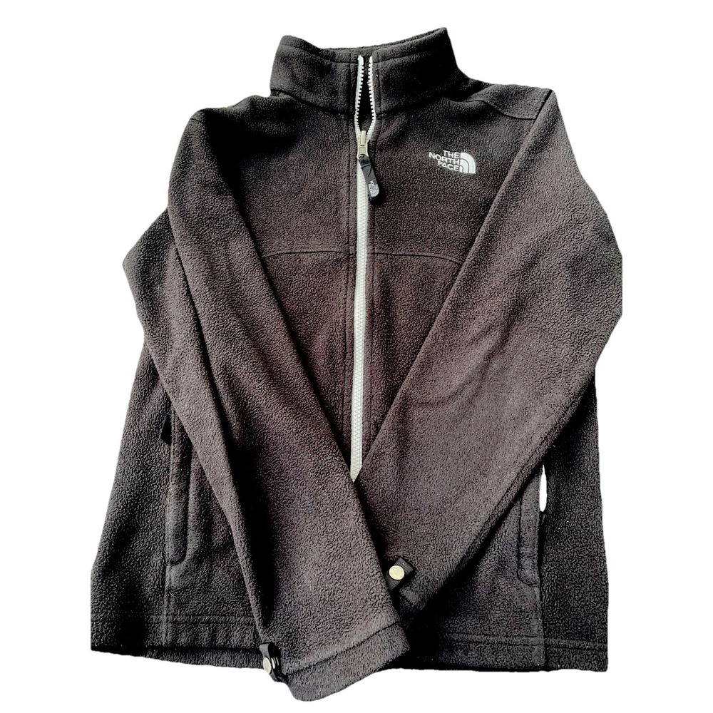 The North Face Boys Fleece Jacket Long Sleeve Full Zip Polyester Black M (10/12)